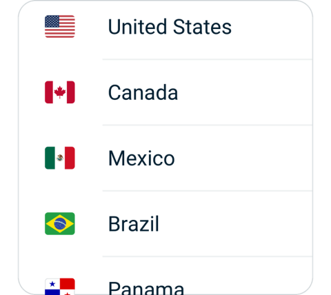 Fqxhj connect step 2, choose VPN server location